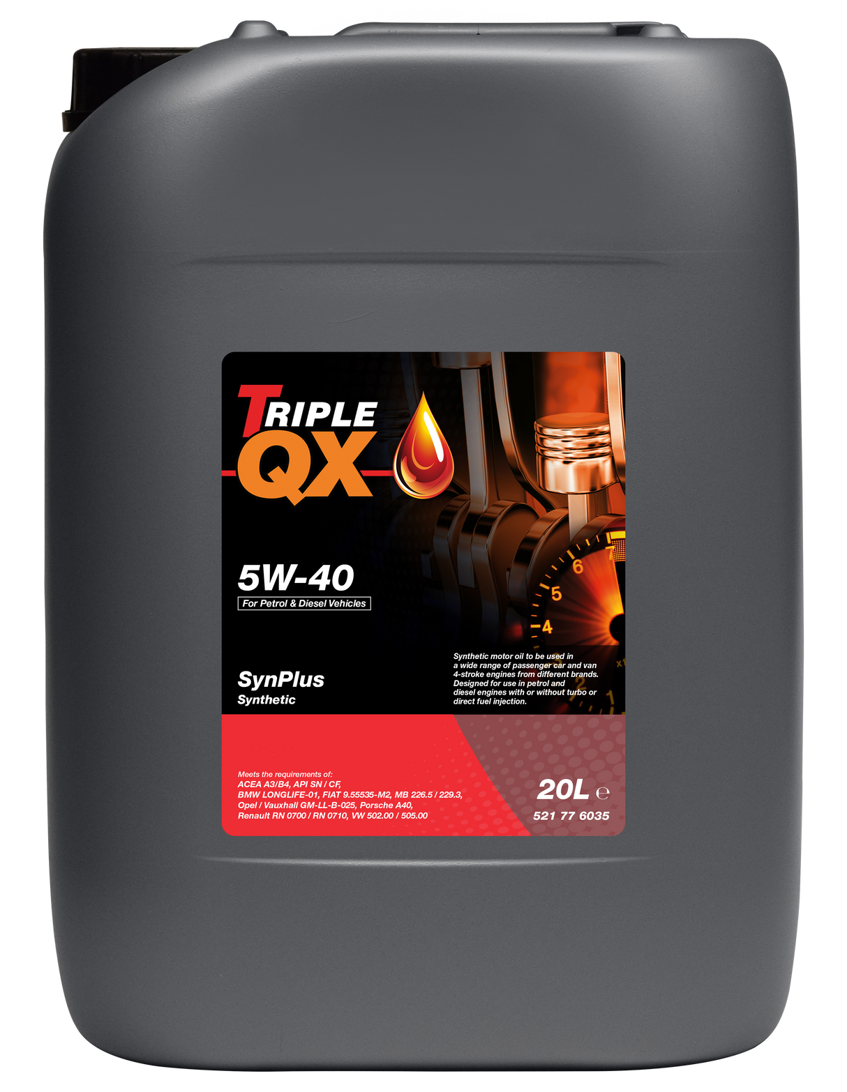 TQX Fully syntetic 5W-40 A3/B4 - 20 Liter