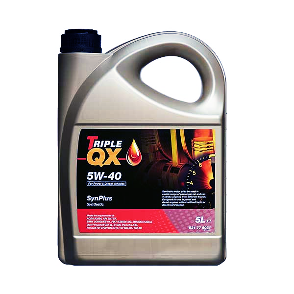 TQX Fully syntetic 5W-40 A3/B4 - 5 Liter